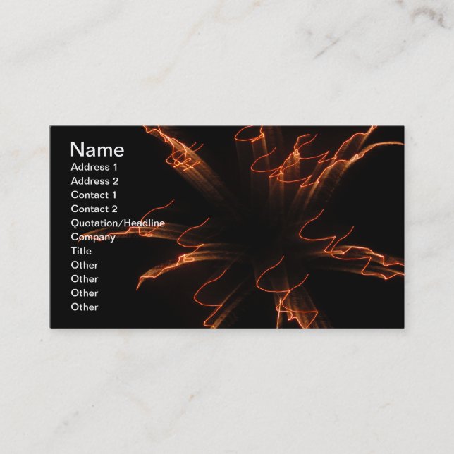 Carte De Visite Fireworks 3 (Devant)