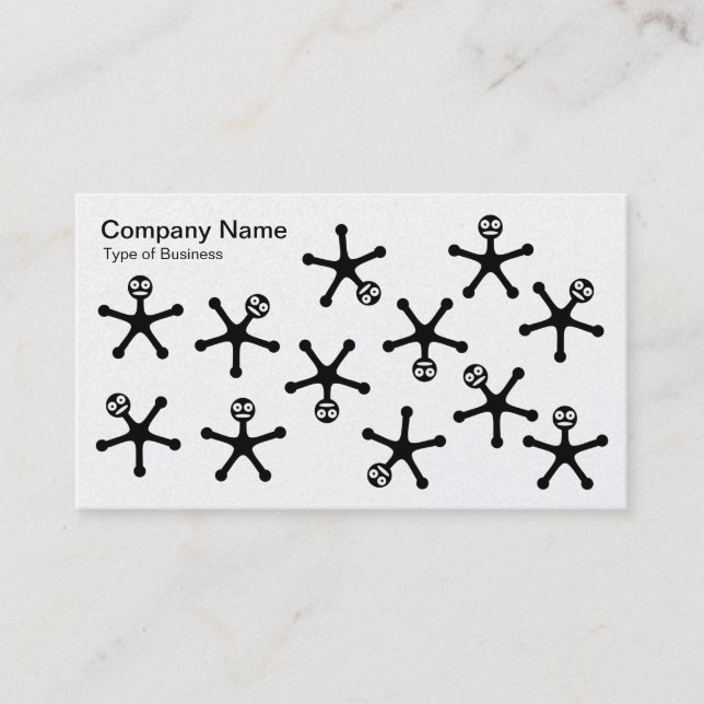 Carte De Visite Fissures - Noir sur Blanc (Platine) (Devant)