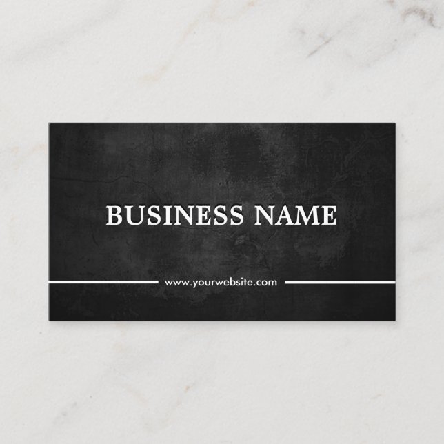 Carte De Visite Fitness Classy Grunge Dark Personal Trainer (Devant)