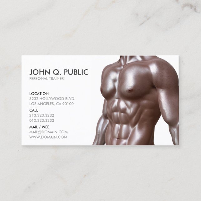 Carte De Visite Fitness du formateur personnel (Devant)