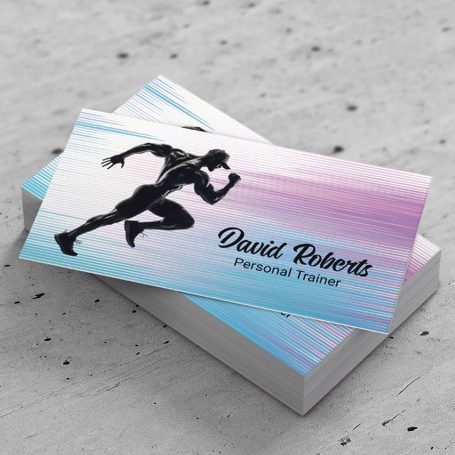 Carte De Visite Fitness Entraîneur Personnel Coureur Athlète (Créateur téléchargé)