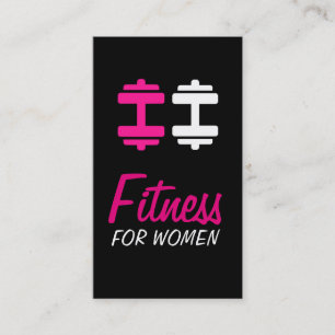 Carte De Visite Fitness for Women Pink Personal Trainer Card