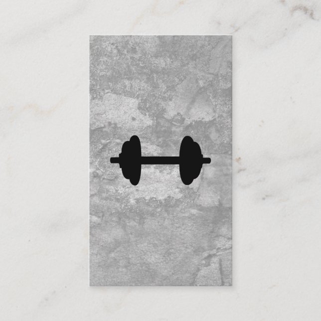 Carte De Visite Fitness Gris Texture (Devant)