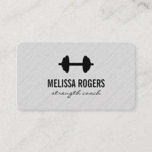Carte De Visite Fitness Gris Texture