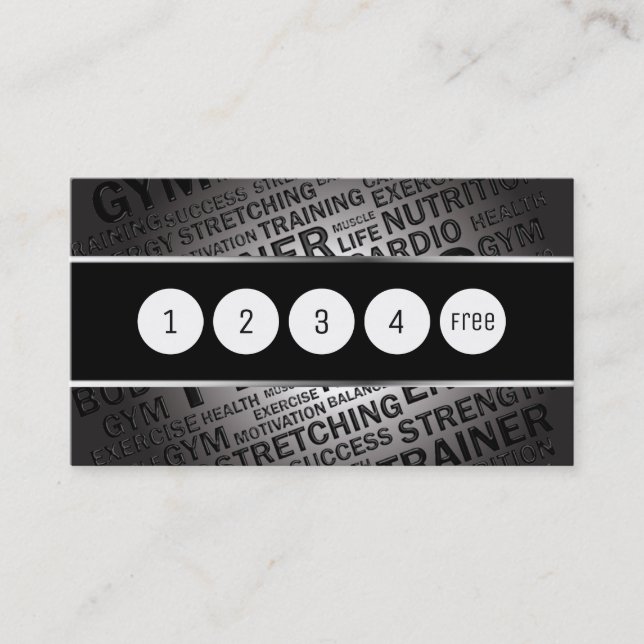 Carte de visite Fitness Loyalty Punch (Devant)
