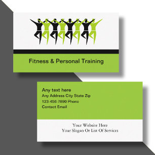 Carte De Visite Fitness Moderne & Entraîneur Personnel Nouveau