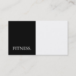 Carte De Visite Fitness moderne noir & blanc