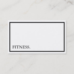 Carte De Visite Fitness moderne noir & blanc
