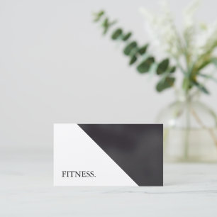 Carte De Visite Fitness moderne noir & blanc