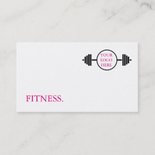 Carte De Visite Fitness moderne noir & blanc