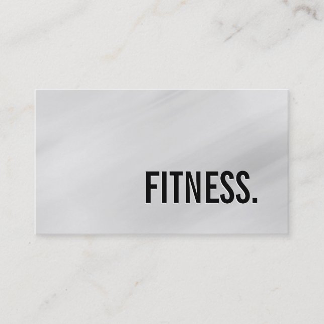 Carte de visite fitness Motif gris clair mou (Devant)