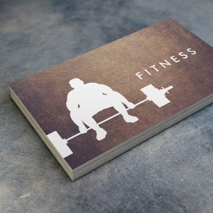 Carte De Visite Fitness Personal Trainer Bodybuilder Grunge