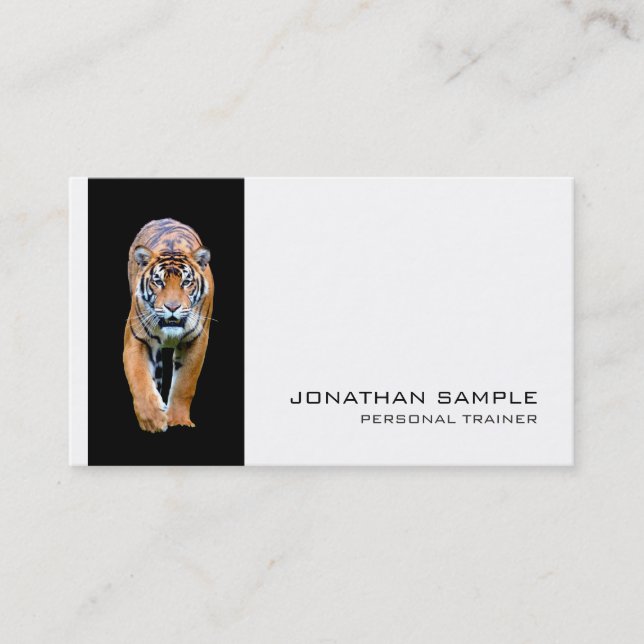 Carte De Visite Fitness Personal Trainer Design élégant Luxe (Devant)