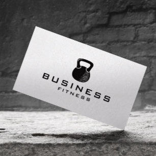 Carte De Visite Fitness Personal Trainer Kettlebell Minimaliste