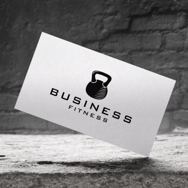Carte De Visite Fitness Personal Trainer Kettlebell Minimaliste (Créateur téléchargé)