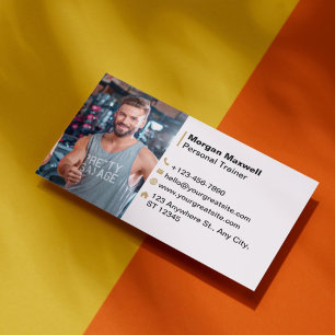 Carte De Visite Fitness Personal Trainer : Moderne coloré