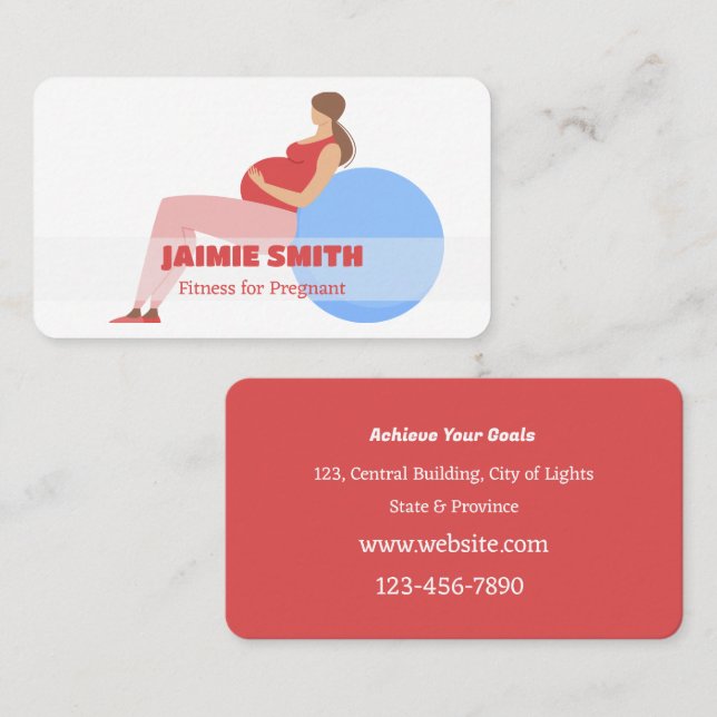 Carte De Visite Fitness pour Enceinte (Devant / Derrière)