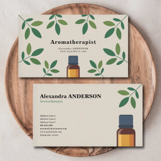 Carte De Visite Flacon d'huile essentielle - Aromathérapeute