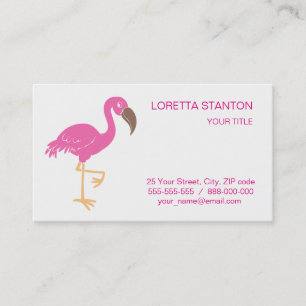 Carte De Visite Flamant rose