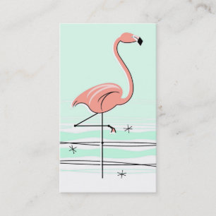 carte de visite Flamant rose