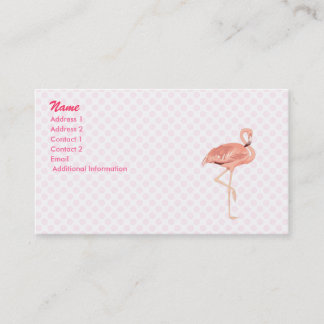 Carte De Visite Flamant rose de Freddy