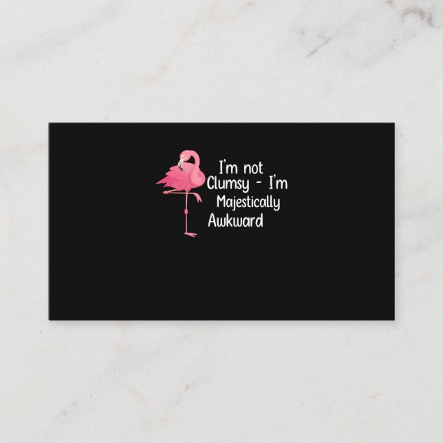 Carte De Visite Flamant rose maladroit Majesque des femmes (Devant)