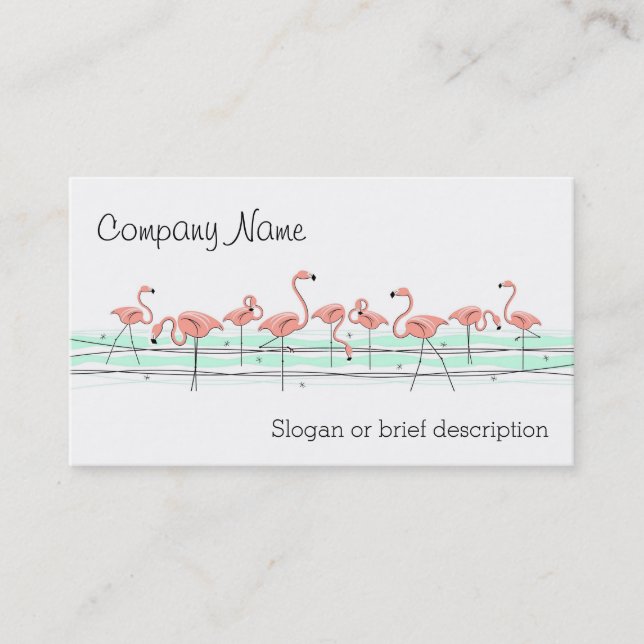 carte de visite Flamant rose Ocean Line (Devant)