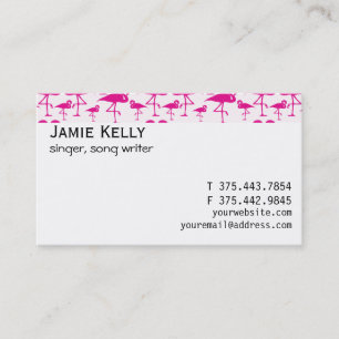 Carte De Visite Flamant rose rose tropical rose