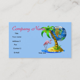 Carte De Visite Flamant rose tropical