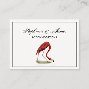 Carte De Visite Flamant Rose Vintage #1