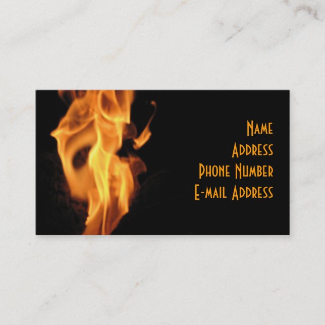 Carte De Visite Flamber chaud (Devant)