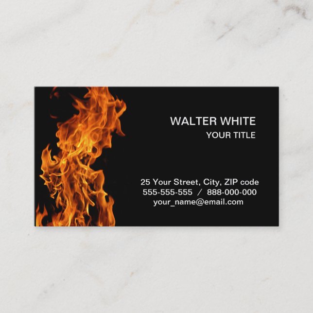 Carte De Visite Flamme (Devant)