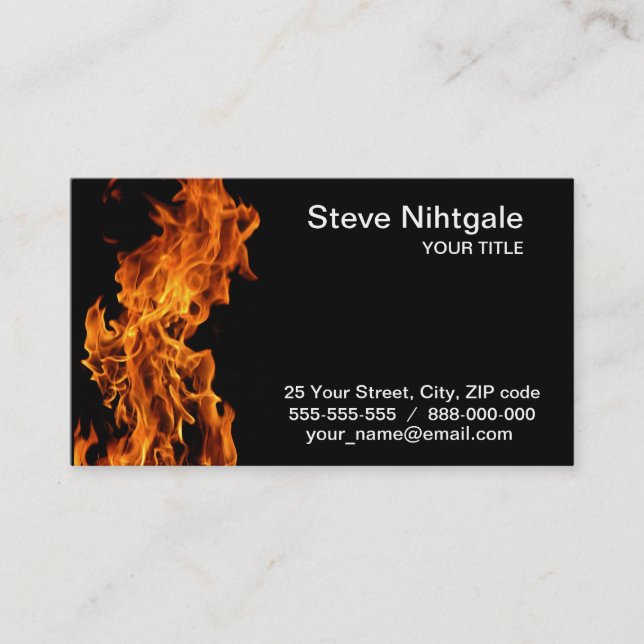 Carte De Visite Flamme (Devant)
