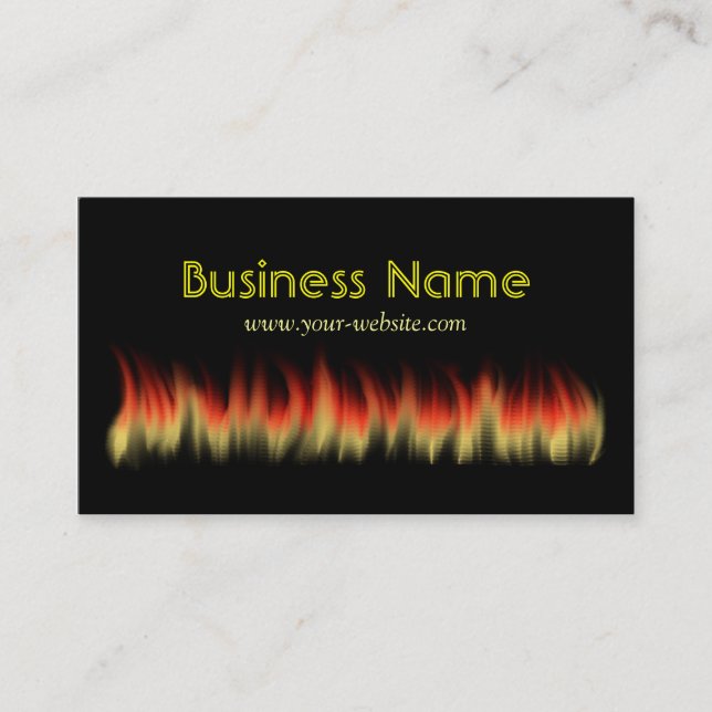 Carte De Visite Flammes (Devant)