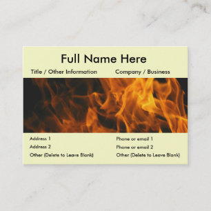 Carte De Visite Flammes et feu