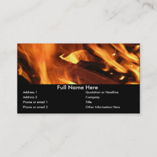 Carte De Visite Flammes et feu
