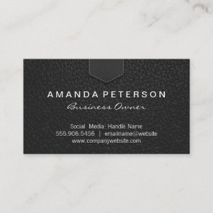 Carte De Visite Flèche en cuir Tiré