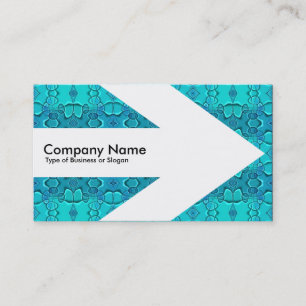 Carte De Visite Flèche v3 (Blanc) - Aqua Blue Fest