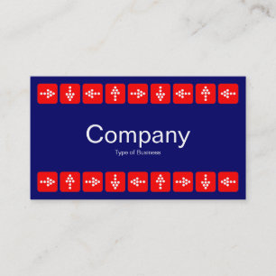 Carte De Visite Flèches de style LED, rouge - bleu foncé