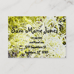 Carte De Visite Flèches Jaunes et Grunge Vert