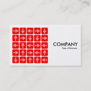 Carte De Visite Flèches LED Carré rouge - (carte Platinum)