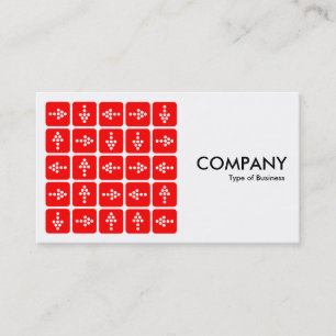 Carte De Visite Flèches LED rouge Carré - (coquille d'oeuf)