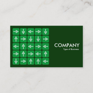 Carte De Visite Flèches LED Vert Carré - Vert foncé