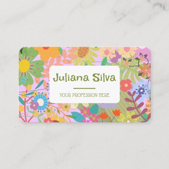 Carte De Visite Fleur (Devant)