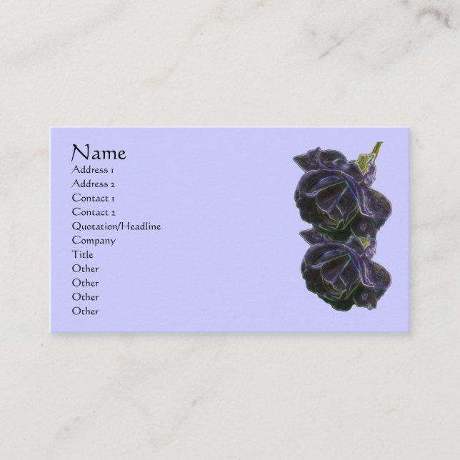 Carte De Visite Fleur Abstraite Rose violette (Devant)