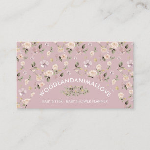 Carte De Visite Fleur Botanique Fleur de Blush Sauvage