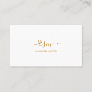 Carte De Visite Fleur brun beige blanc impeccable