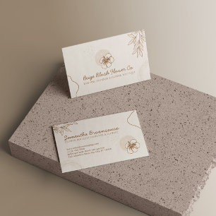 Carte De Visite Fleur de calligraphie de mariage d'hibiscus rose b