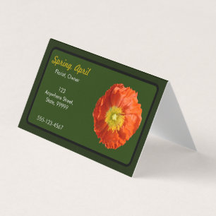 Carte De Visite Fleur de cépages orange vif