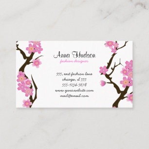 Carte De Visite Fleur de cerise, Sakura, fleuriste, Fleur Shop